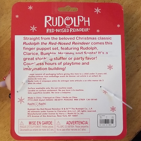NEW Rudolph Bundle! Finger Puppets and Plushie - Picture 8 of 8